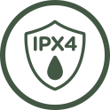 DESIGN RESISTENTE A ÁGUA IPX4